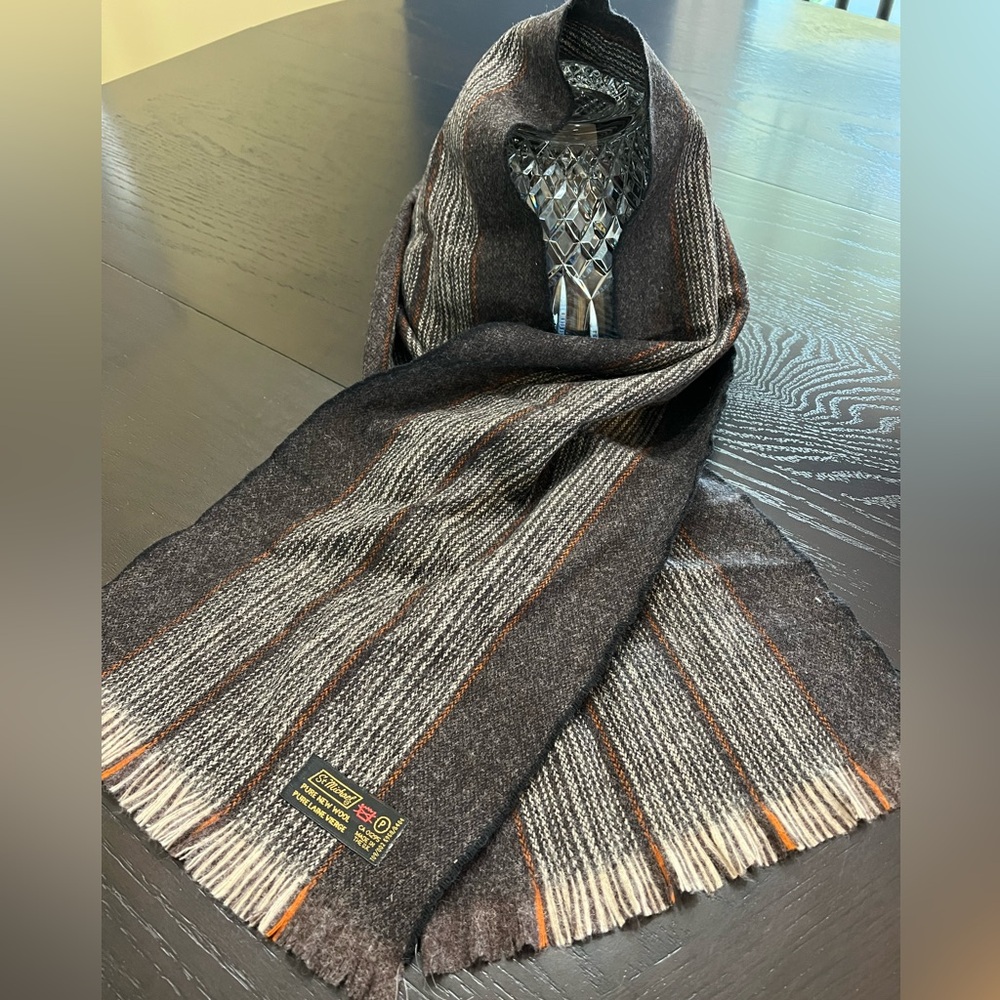Vintage Saint Michael Pure New Wool Men's Muffler Scarf, Made in UK